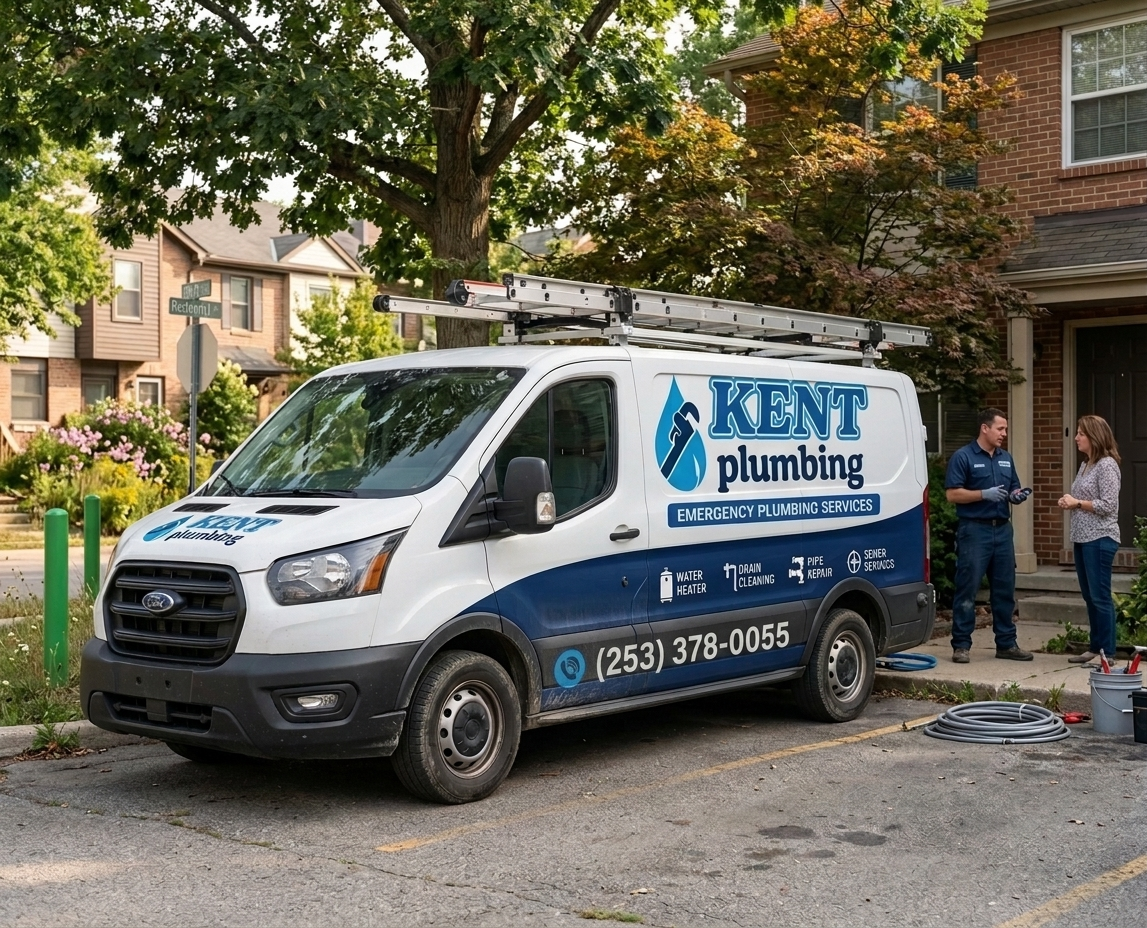 Emergency plumbing service in Kent, WA — Kent Plumbing Services licensed crew
