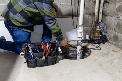 Professional plumber in Kent, WA working on plumbing system